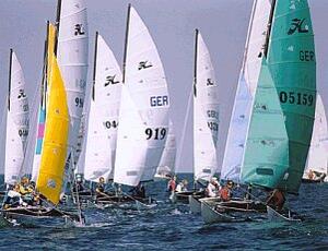 Hobie Segler am Start