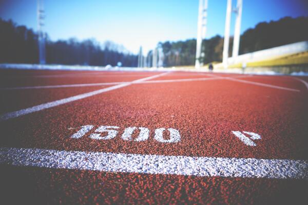 400m-Laufbahn im Stadion