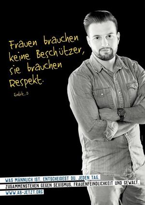 Bild vergrößern: Endrit Männlichkeitskampagne