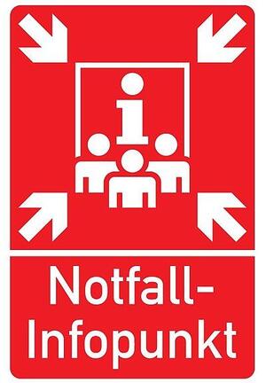 Bild vergrößern: Schild Notfall-Infopunkt