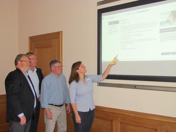 Von links: Manfred Obieray, Nils Hollerbach, Horst Weppler und Anja Sch&auml;ffler