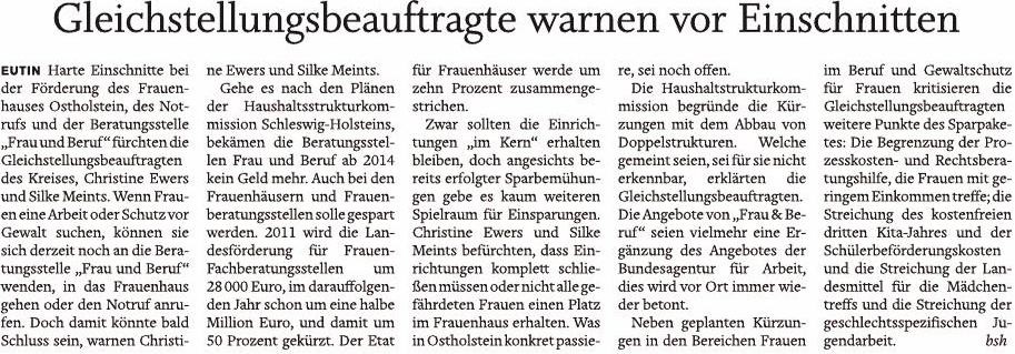 Bild vergrößern: OHA Einschnitte