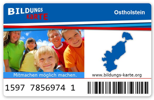 Bild vergrößern: BildungsKARTE Ostholstein im Scheckkartenformat
