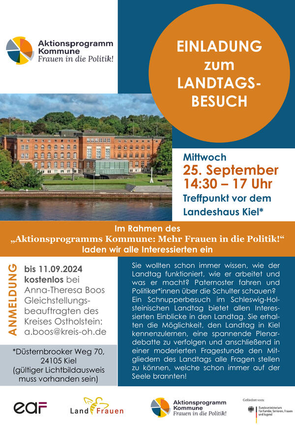 Bild vergrößern: Einladung Landtagsbesuch