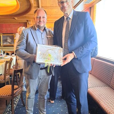 Landrat Timo Gaarz und Bundesverkehrsminister Patrick Schnieder