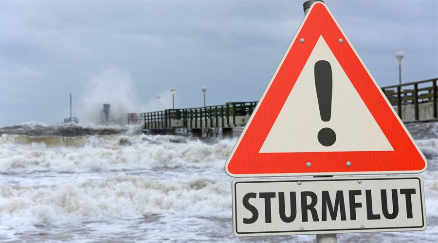Sturmflut an der Ostsee 2023